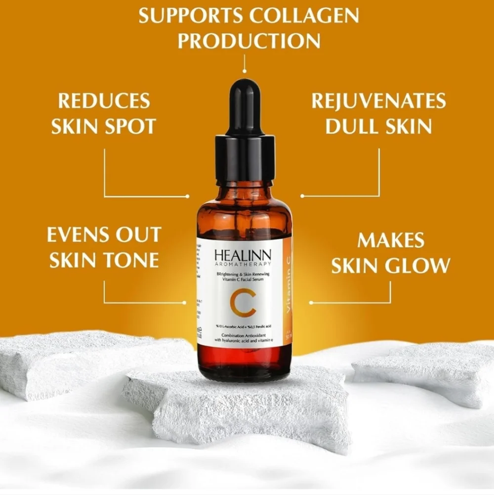 Vitamin C Serum for Face - Hyaluronic Acid Serum,Anti Aging 1 oz
